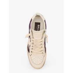 Ball Star leather sneakers with glittered insert