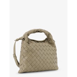 Mini Hop leather crossbody bag with Intrecciato pattern