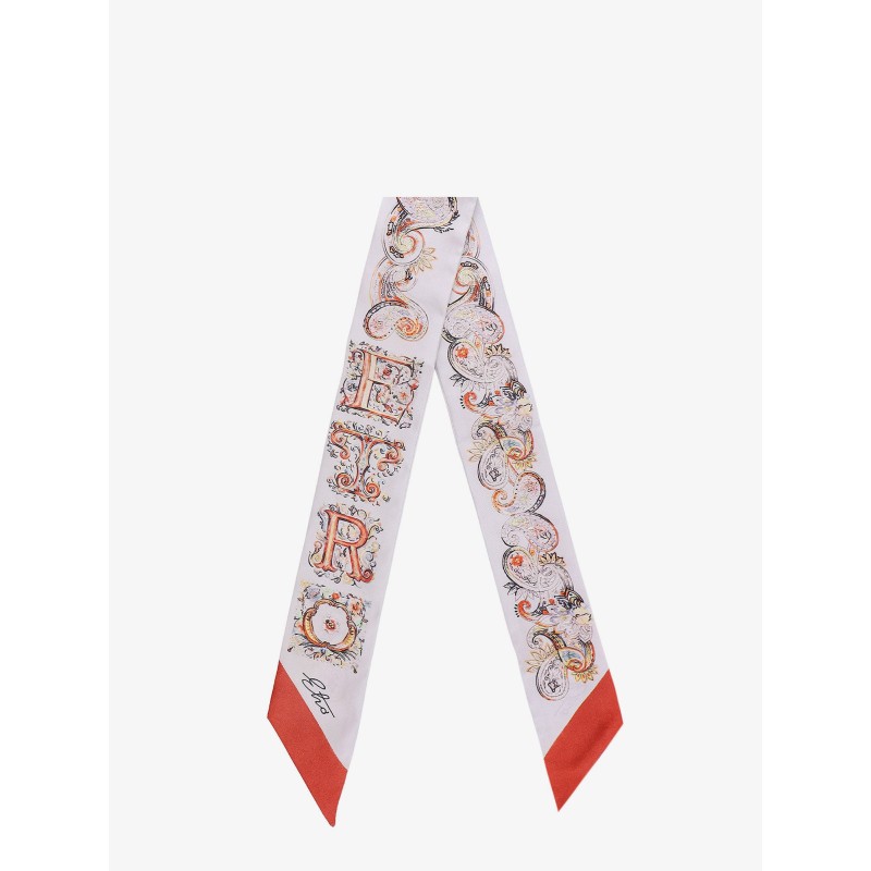 Silk bandeau with paisley print