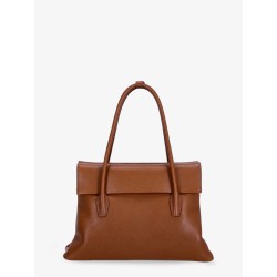 Solitaire leather crossbody bag with lettering logo on the front