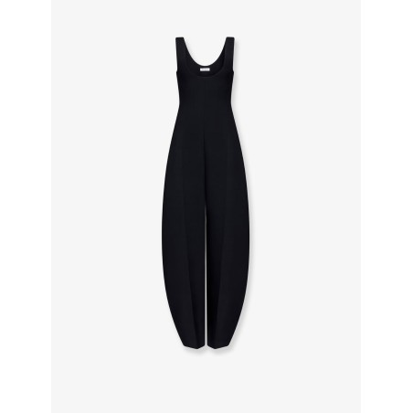 Round virgin wool jumpsuit