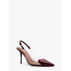 Leather and PVC Slingbacks 90