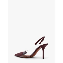 Leather and PVC Slingbacks 90