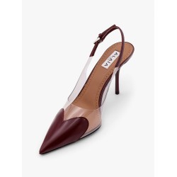 Leather and PVC Slingbacks 90