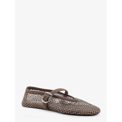 Flat mesh ballerinas with rhinestone detail