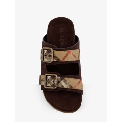 Urchin suede and synthetic fabric sandals