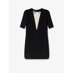 Virgin wool and silk mini dress