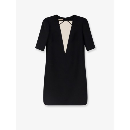 Virgin wool and silk mini dress