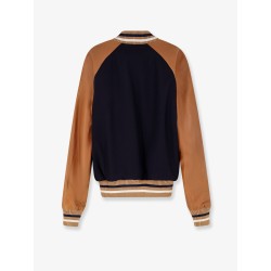 D2 Varsity wool and leather bomber