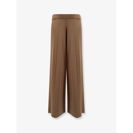 Lama viscose blend trousers