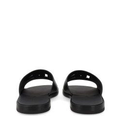 LEATHER SLIDE WITH LOGO