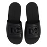 LEATHER SLIDE WITH LOGO