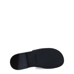 LEATHER SLIDE WITH LOGO