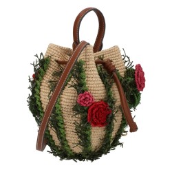 "CACTUS" BAG WITH FLORAL DETAILS