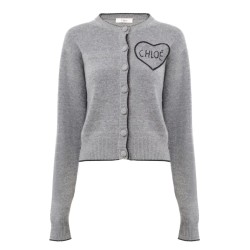 FITTED CARDIGAN WITH LOGO