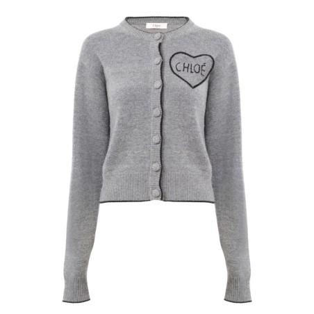 FITTED CARDIGAN WITH LOGO