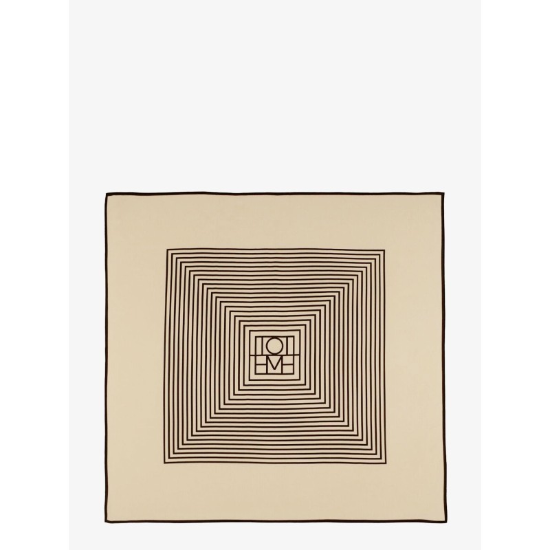 Centered Monogram silk foulard