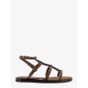 Suede sandals with Monili details