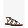 Suede sandals with Monili details
