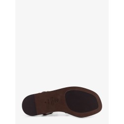 Suede sandals with Monili details