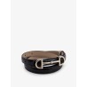 Leather belt with metal Horsebit