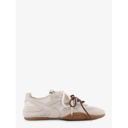 Mesh sneakers with suede inserts