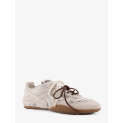 Mesh sneakers with suede inserts