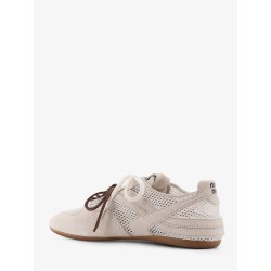 Mesh sneakers with suede inserts