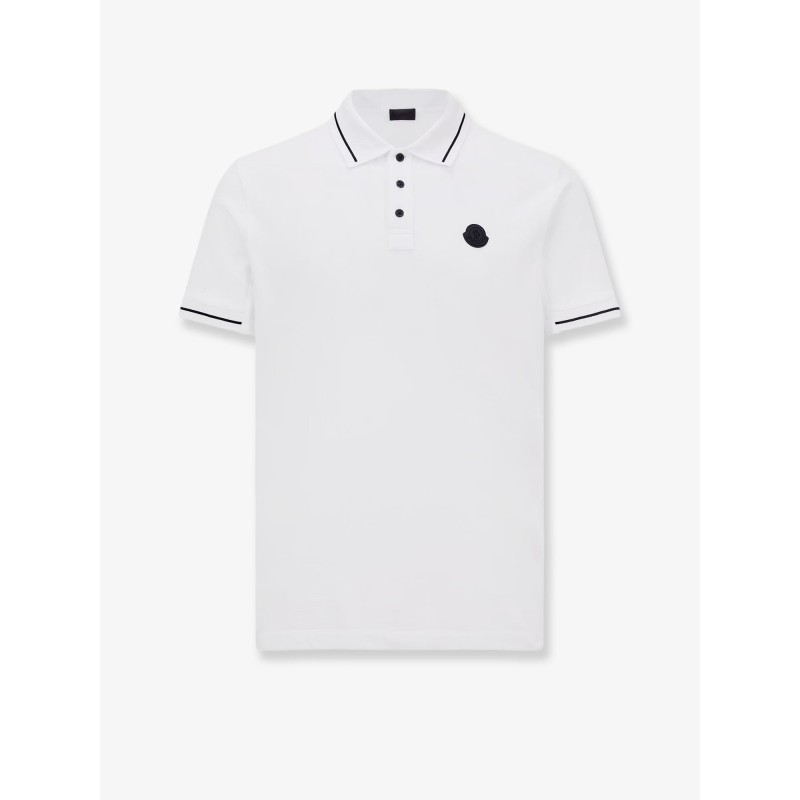 Cotton polo shirt with Logo patch