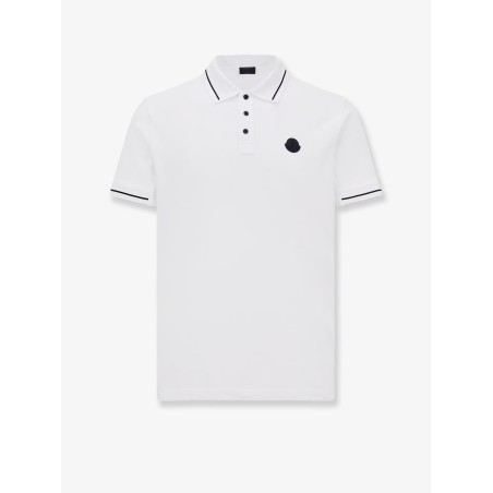 Cotton polo shirt with Logo patch