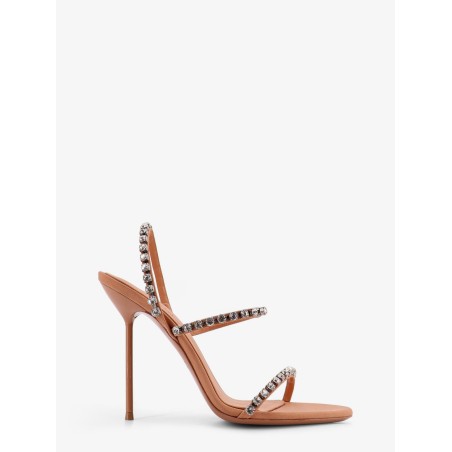 Lidia satin sandals with crystal detail