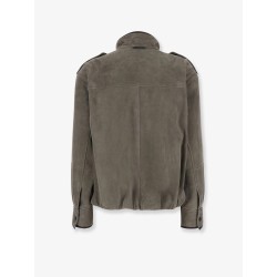 Suede Jacket with leather profiles
