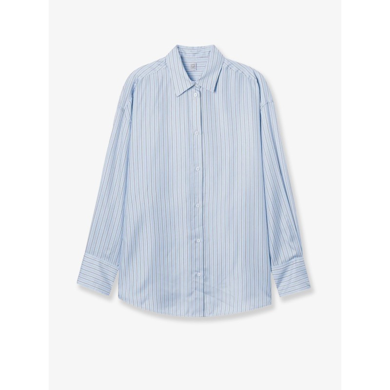 Silk shirt with striped pattern