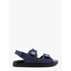 Strap flat denim sandals