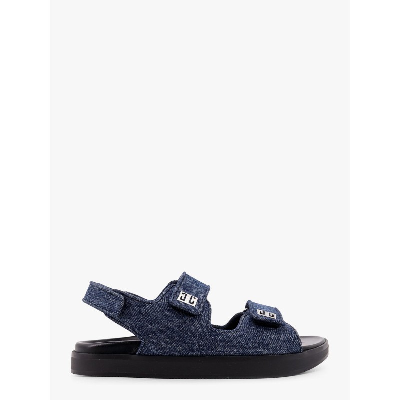 Strap flat denim sandals