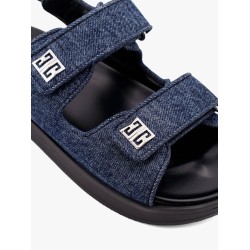 Strap flat denim sandals