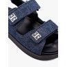 Strap flat denim sandals