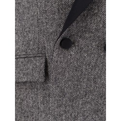 Bar herringbone virgin wool blazer