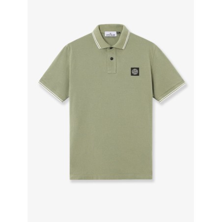 Stretch organic cotton polo shirt