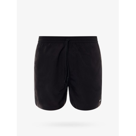 Nylon swim trunk with embroidered logo