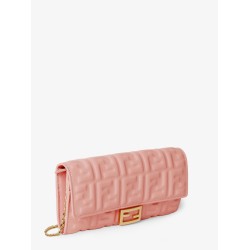 Continental With Chain Baguette leather crossbody bag