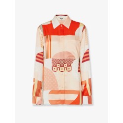 Patchwork silk shirt