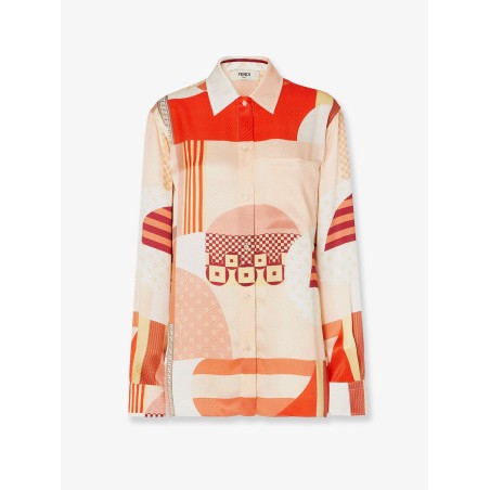 Patchwork silk shirt