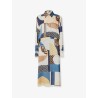 Patchwork silk dress