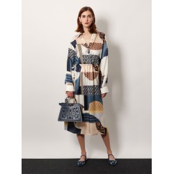 Patchwork silk dress