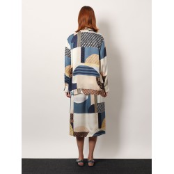Patchwork silk dress