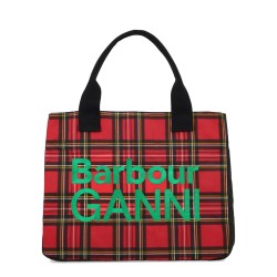BARBOUR X GANNI WAXED COTTON TOTE BAG
