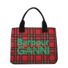 BARBOUR X GANNI WAXED COTTON TOTE BAG