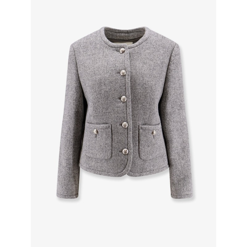 Mélange wool and alpaca blazer