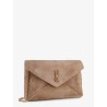 Suede crossbody with metal Cassandre logo
